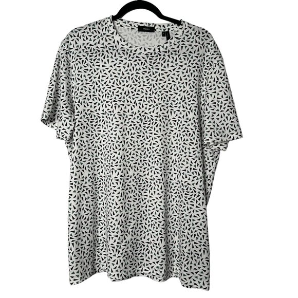 Theory Men's Triangle Print Short Sleeve T Shirt Short Sleeve White Size‎ XL - Picture 1 of 12